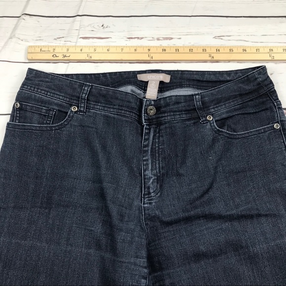 Chico's Jeans Womens Chicos Size 2 Short Hi Rise Dark Jeans Poshmark